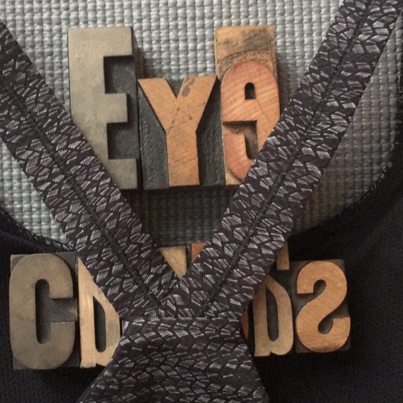 ATHLETA Racerback Workout Tank In Black/Silver - Picture 4 of 8